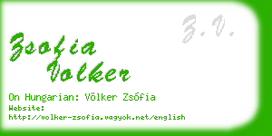 zsofia volker business card