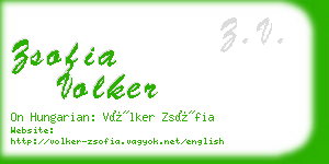 zsofia volker business card